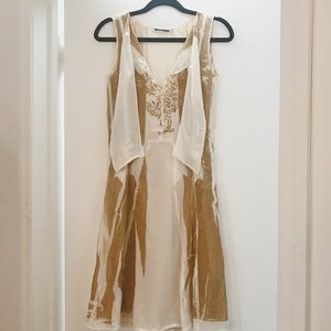 Jil Sander Vintage Printed Silk Dress (2pcs) ✨